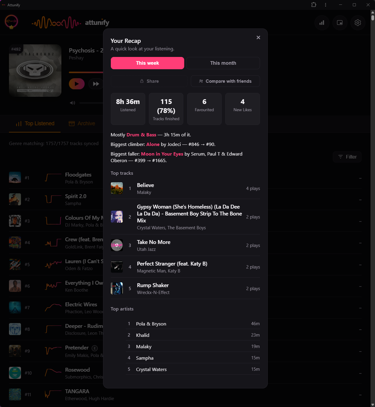 Recap screenshot